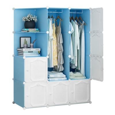 China Household Small Plastic Simple Adjustable Modern Minimalist Apartment Storage Cabinet Bedroom Wardrobe Room (Size) Rental Locker for sale