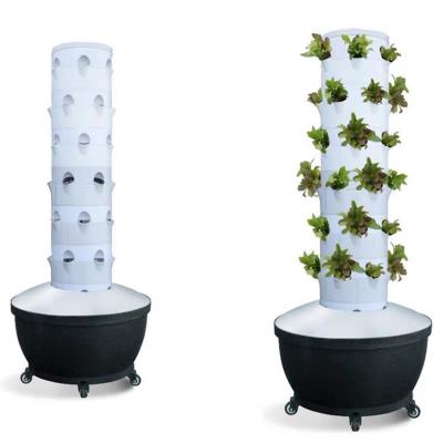 China Soilless Cycle Garden Water Indoor Plant Growing Systems Vertical Hydroponic Pineapple Irrigation And Tower Aeroponic Tower for sale