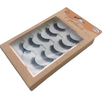 China Long Logo Mink False Eyelashes Natural Handmade Custom Eyelashes Waterproof Vegan 3D Fiber False Eyelashes for sale