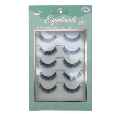 China Natural Wholesale Private Label Long Strip Non-polluting Vegan 3D False Eyelashes Non-polluting False Eyelashes, Custom Eyelash Package for sale