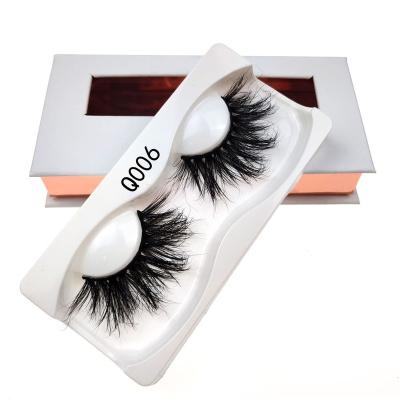 China Hot Sale 25mm Long False Eyelash 3D Mink Eyelashes Natural High End Mink Lashes Wholesale Private Label Supplier for sale