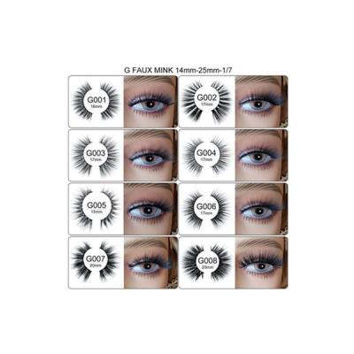 China Wholesale High Quality Natural Imported Fiber Protein Mink Silk Imitation Eyelash Strip 0.05mm/0.07mm Long Pairs Full False Eyelashes for sale