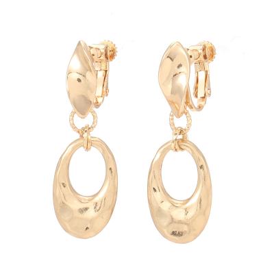 China New Arrival CLASSIC Fashion 14k Gold Hoop Pendant Non Tarnish Gold Earrings for sale