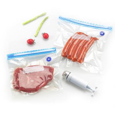 China Reusable Safety Vacuum Food Storage Bags Vacuum Sealer Bags Sous Vide Bags With Air Valve for sale