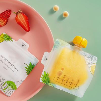 China Recyclable Juice Use Baby Food Spout Pouch Customize Design Beverage Supplement Zipper Bags Stand Up Pouches Spout for sale