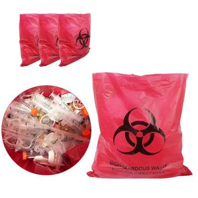 China Security Bags New Arrival Large Capacity Red Biohazardous Waste Biohazard Bag for sale