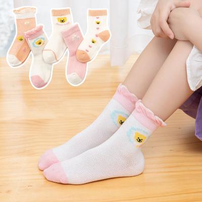 China Newest Tube Mesh Elasticity Not Tense Socks Summer Kids Girls Medium QUICK DRY Cotton Thin Socks for sale