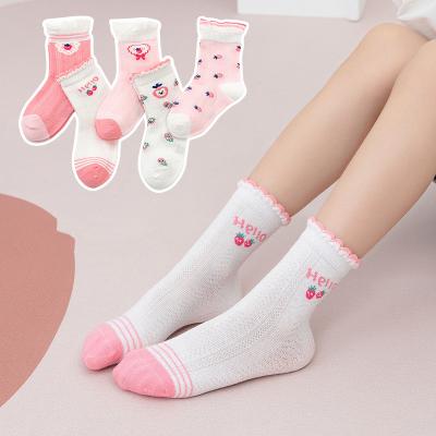 China High Quality QUICK DRY Thin Color Changing Tube Cotton Mesh Socks Children Cartoon Cute Mi Socks for sale