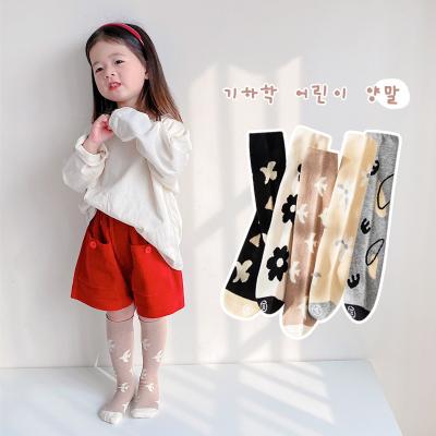 China Personality QUICK DRY Korean Cartoon Cotton Long Socks No Root Spring Children's Floral Breathable Socks for sale