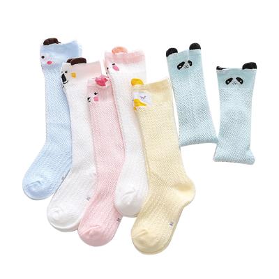 China New Design Anti Mosquito Stockings Thin Organic Net Newborn Cotton QUICK DRY Knee High Summer Baby Socks for sale