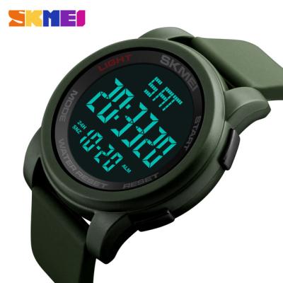 China Bestselling SKMEI 1257 Alarm Chronograph ABS Case 50M Waterproof Double Time Military Wrist Watch Relogio Masculino for sale