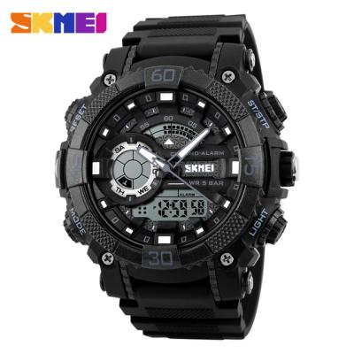 China 2018 Popular Brand SKMEI 1228 Shock Resistant Sports Electronic Wrist Watch 50M Waterproof Dual Display LED Alarm for sale