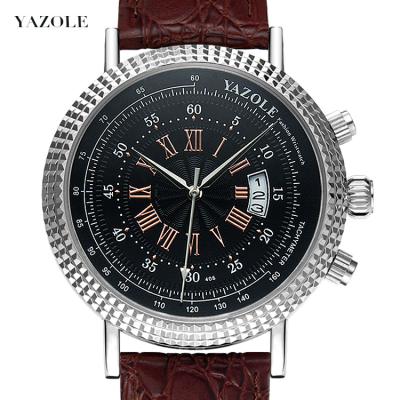 China Top Day/Date Brand Mens Watches YAZOLE 406 Fashion Casual Sport Male Waterproof Quartz Watch Man Military Clock Relogio Masculino Gift for sale