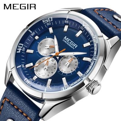 China Luxury Men Relogio Masculino Erkek Kol Saati Creative Military Men's Chronograph MEGIR Brand Quartz Sports Wrist Watch Clock Men Watches for sale