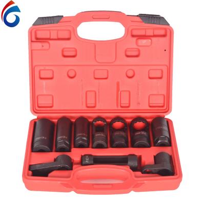 China Tool Kit Oxygen Sensor Socket Set of Installing and Removing Auto Repair Tools Auto Repair Tools 10pcs for sale