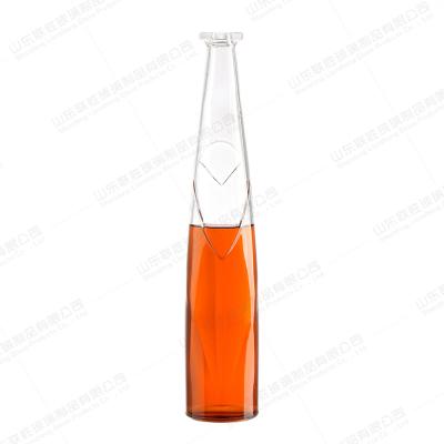 China Custom 250ml 500ml Beverage Liquor Spirits Whiskey Bottle Glass Vodka Bottle 750ml Glass Bottles With Cap for sale