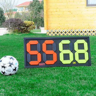 China 4 Morden Super Quality Red And Yellow Soccer Football Substitution Digital Two Sided Board for sale