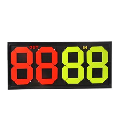 China Portable Football Traning Dual Panel Manual Soccer Display Substitution Side OUT & IN, 4-Digits for sale