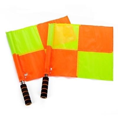 China Morden Prettyia 2pcs Sports Football Soccer Rugby Training Linesman Checkered Flag With Soft Grip for sale