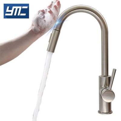 China Sense Faucets Lower Kitchen Faucet Faucets Sensor Touch Automatic Smart Faucet For Kitchen Sink for sale