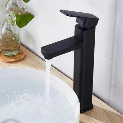 China One-Handle Electric Bathroom Faucets Stainless Steel Square Basin Sink Faucet for sale