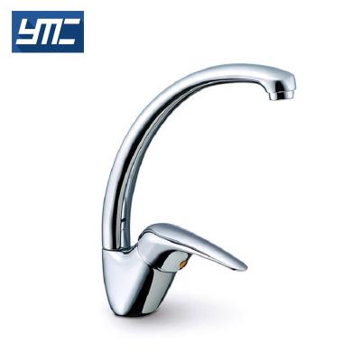 China Classic High Quality Metered Taps Design Swan Style Handle Face Basin Faucet for sale