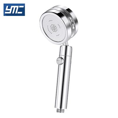 China Without Slide Bar Hot Selling Double Plates 360 Degree Rotating Fan Leaf High Pressure Shower Head for sale