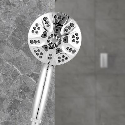 China Without ABS Modern Handheld Plastic Shower Head Slide Bar Style Multifunctional Chrome Shower Head for sale