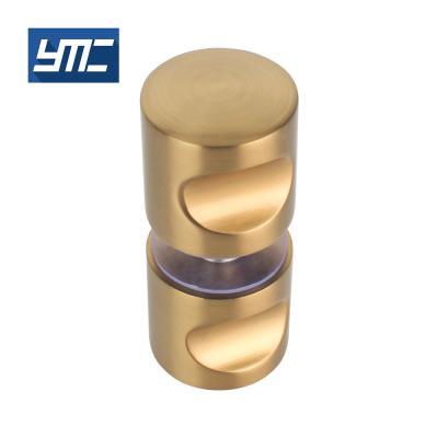 China Traditional High Quality Brass Brushed Gold Shower Door Knob for sale