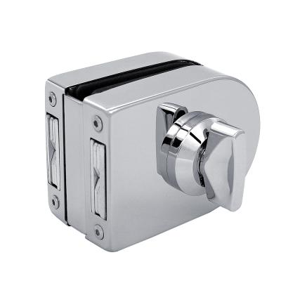 China Security High Quality Fine Casting Cheap Custom Price 304 Stainless Steel Glass Door Lock 88*50mm for sale