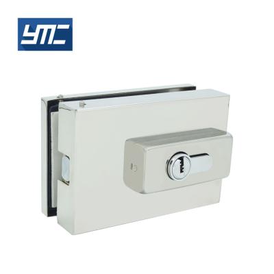 China Anti rust high quality durable 304 stainless steel frameless glass door lock PF-053D for sale