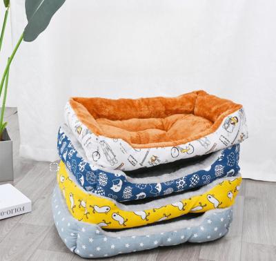 China Sustainable Cotton and linen pet beds, four-season cat beds, pet mats, pet sofas, dog beds, dog houses, dog mats for sale