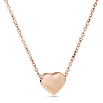 China High Quality Simple Customized Varies Styles Polished Stainless Steel Woman Heart Pendant Necklace for sale