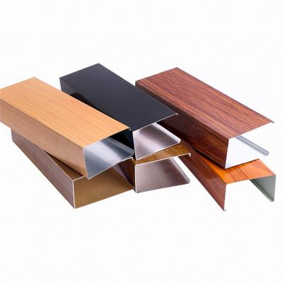 China Factory Direct Supply Curtain Wall And Wood Grain Aluminum Extrude Profiles Square Vent For Decorative Ceiling for sale