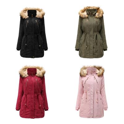 China Waterproof factory directly supply plus size winter parka coat jacket ladies long padded coat woman windproof for sale