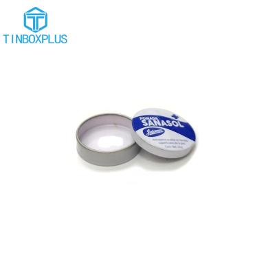 China Custom Tiny Tiny Metal Cosmetic Small Price Materials Recycled Printing Tin Packaging Metal Cream Round Box for sale