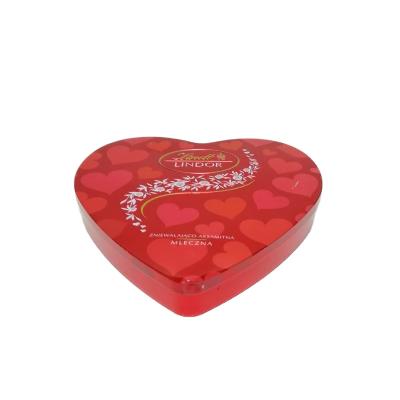 China Food Customized Various Colors Wedding Use Cookie Chocolate Gift Heart Shape Metal Tin Box Valentine's Day Gift Packaging Tin Box for sale