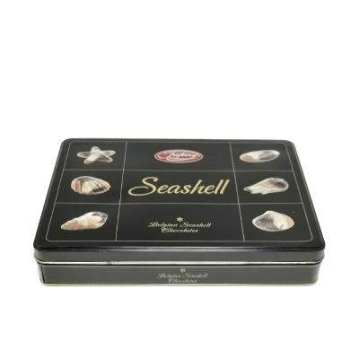 China Food Shell Metal Favor Box Treats Party Candy Tin Boxes Chocolate Gift Box Wedding Gift Favors Holders for sale