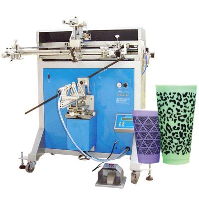 China Cylindrical Cone Shape Jar Cup Shape Silk Screen Printing Machine for sale