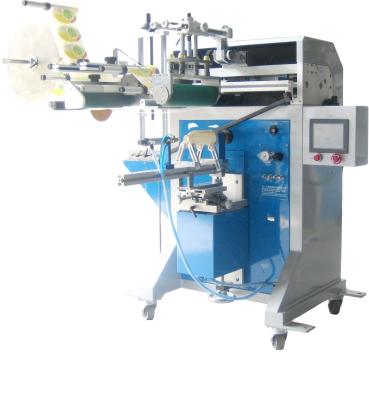 China semi automatic beverage labeling machine for round bottle labeling machine for pet bottle pe tube plastic bottles for sale