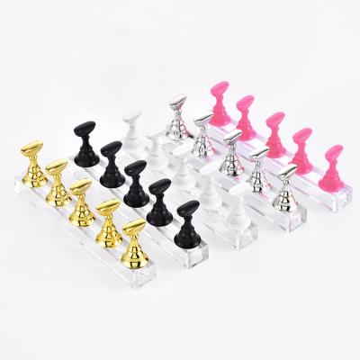 China Magnetic Nail Practice Rack Nail Display Rack Color Display Stand Acrylic Nail Art Practice Rack for sale