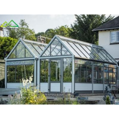 China High Quality Greenhouses Easily Assembled 4 Seasons Garden Aluminum Glass Greenhouse Home Outdoor Garden for sale