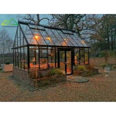 China Garden Supplies Buildings Easily Assembled Agricultural Greenhouses Frame Plastic Garden Greenhouses Multi-span Glass Sheet Houses for sale