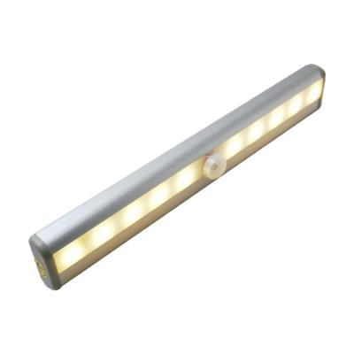 China Modern LED Cabinet Light USB Rechargeable Under Cabinet Light 2w 10 LED Wireless Motion Sensor Night Light Bar for sale