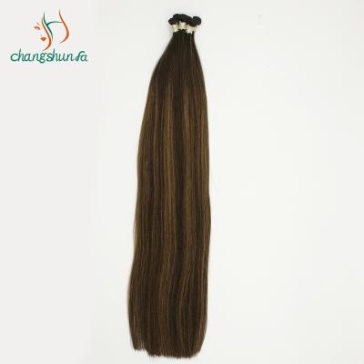 China Silky Soft Russian Braiding Straight Top Quality Pure Virgin Hair Hand-Tied Hand Opens Hair Weft Extensions for sale