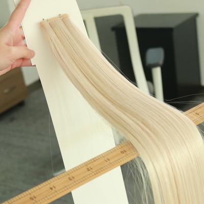 China Silky Straight Wave Weft Double Cuticle Aligned Remy Balayage Hair Weft Light To Color European Blonde Flat Hair Weft for sale