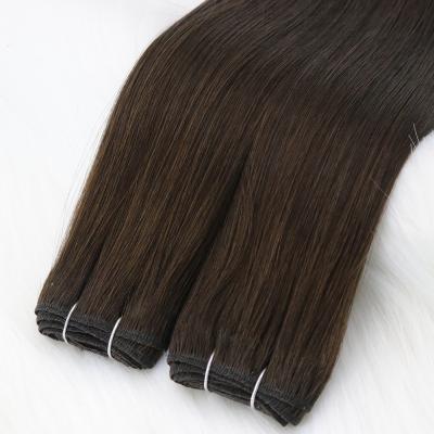 China Changshunfa Remy Hair Machine Hair Weft Wholesale Straight Double Drawn Hair Weft for sale