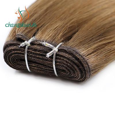 China #Dubai Double Human Hair Weave Wholesale Price Wave Weave Weft Hair Silky Straight Soft Machine Drawn Hair for sale