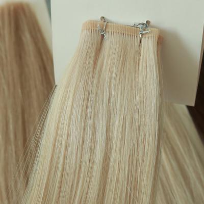 China Silky Straight Raw Virgin Remy Human Hair Extensions Flat Wave Qing Dao Hair Weft Manufacturer for sale