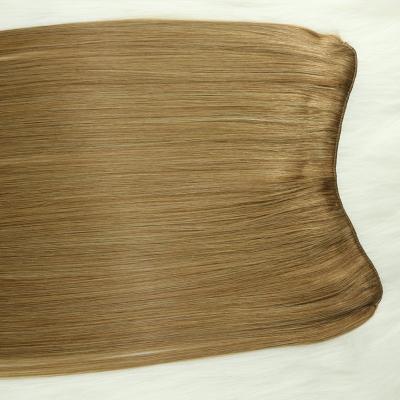 China Silky Straight Double Drawn Wave Hair Weft 100% Blonde Halo Hair Color Hair Extensions for sale